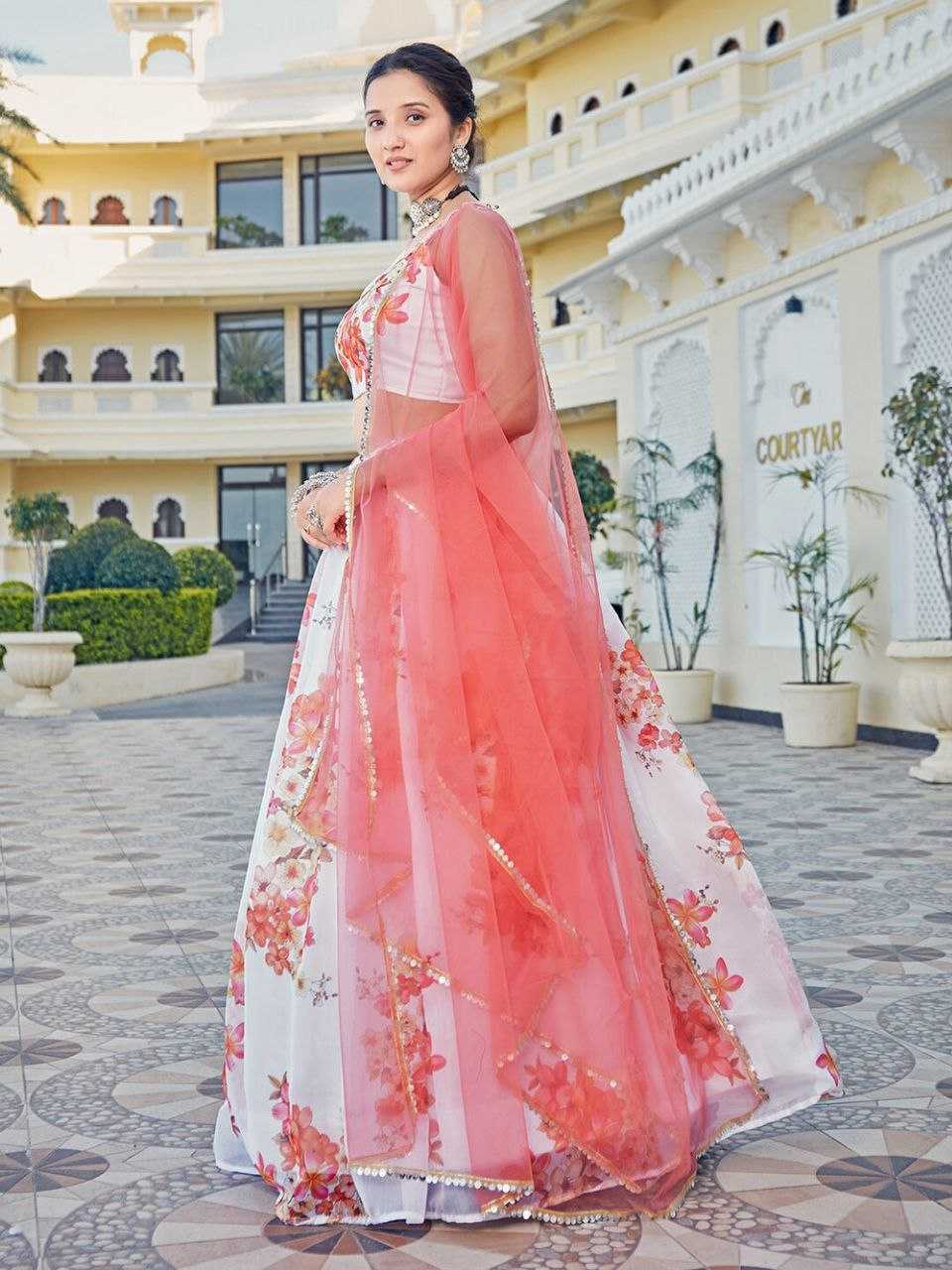 Georgette Printed Floral Lehenga